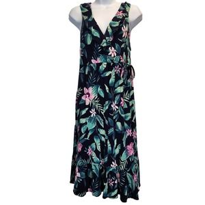 Old Navy Maternity‎ Woman Dress Size M Ruffled Waist-Defined Faux-Wrap Dress